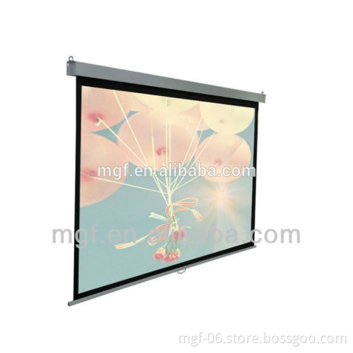 HD 100Inch 16:9Acoustic Manual Screen wall mount SCREEN/Manto manual projection screen for home theater